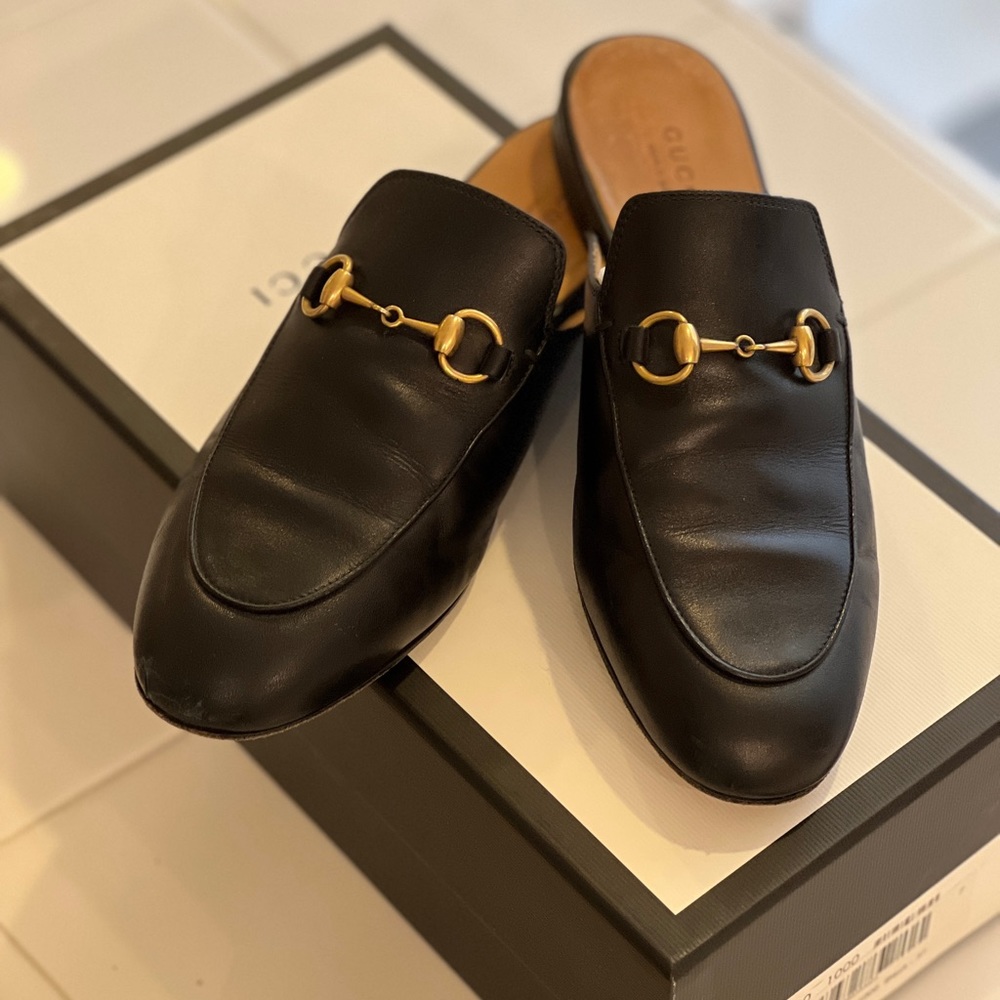 Gucci Princetown Loafers - black, size 37